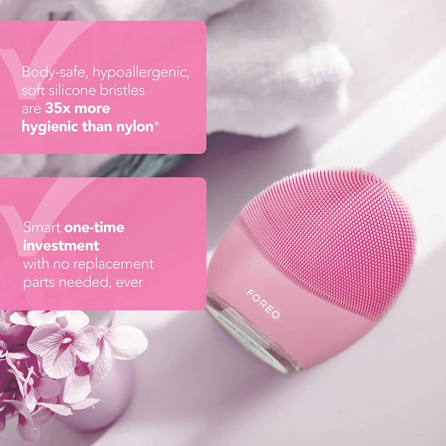 FOREO LUNA 3 Facial Brush & Massager - Waterproof & Effective