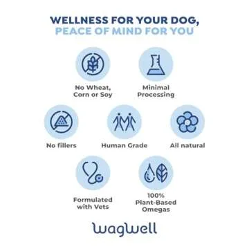 WagWell Ahiflower Omega Oil - Vet-Formulated Skin, Coat, Hip and Joint Supplement for Dogs - Plant-Based Omega 3, 6 and 9 Supplement - Natural Non-GMO Dog Omega Oil, 8 fl.oz. Pump Bottle