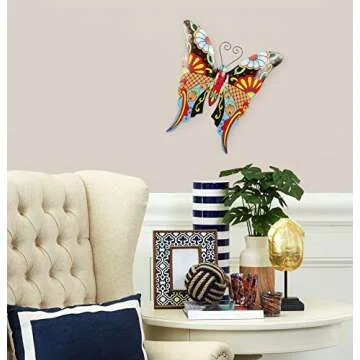 Vibrant Butterfly Metal Wall Art for Garden and Home Decor