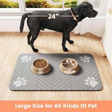 Pet Feeding Mat - Absorbent & Waterproof Design