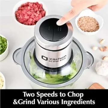Kitchen in the Box Food Processor with 400W Motor & 2 Bowls