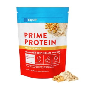Equip Foods Prime Protein Powder - Clean Grass Fed Beef Isolate for Muscle Recovery