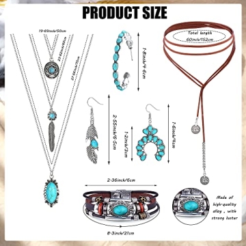 Jstyle Bohemian Turquoise Jewelry Set for Women