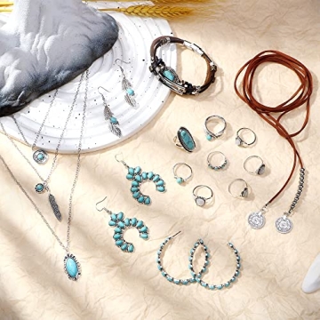 Jstyle Bohemian Turquoise Jewelry Set for Women
