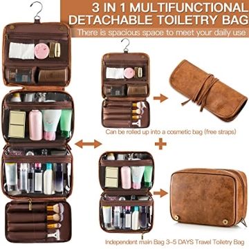 Elviros Toiletry Bag - Waterproof & Multifunctional