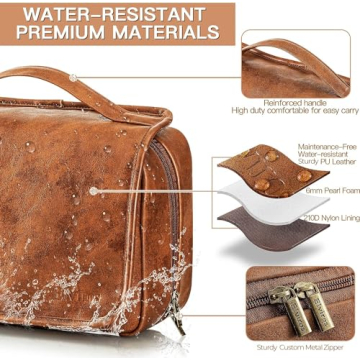 Elviros Toiletry Bag - Waterproof & Multifunctional