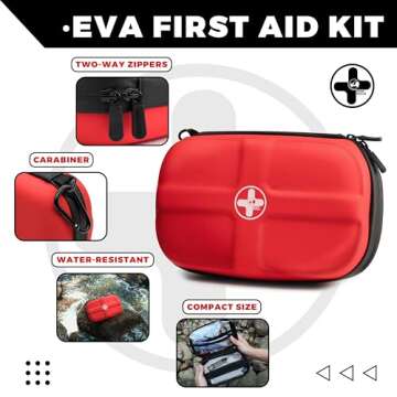 RHINO RESCUE EVA First Aid Kit - Waterproof Emergency Kit for Hiking and Travel