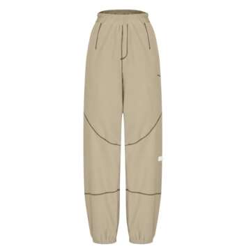 Oplxuo Womens Fleece Sherpa Sweatpants Winter Warm Fuzzy Snow Ski Pants Loose Slopes Activewear with Pockets