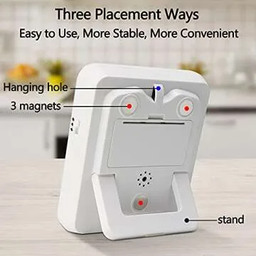 MOSTRUST Digital Dual Kitchen Timer, 3 Channels Count UP/Down Timer, Cooking Timer, Large Display Triple Timer, Loud Volume Alarm and Flashing Light with Magnetic Back, Stand, Battery Included (M318)