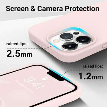 AOTESIER Magnetic for iPhone 13 Pro Max Phone Case, [Compatible with MagSafe][Military Shockproof Protection] Silicone Case with Soft Anti-Scratch Microfiber Lining, 6.7 inch, Chalk Pink