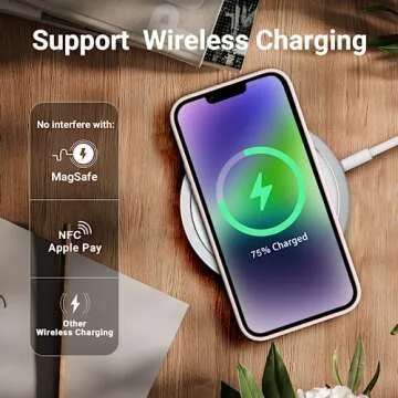 AOTESIER Magnetic for iPhone 13 Pro Max Phone Case, [Compatible with MagSafe][Military Shockproof Protection] Silicone Case with Soft Anti-Scratch Microfiber Lining, 6.7 inch, Chalk Pink