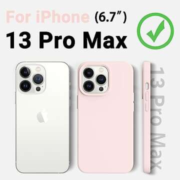 AOTESIER Magnetic for iPhone 13 Pro Max Phone Case, [Compatible with MagSafe][Military Shockproof Protection] Silicone Case with Soft Anti-Scratch Microfiber Lining, 6.7 inch, Chalk Pink