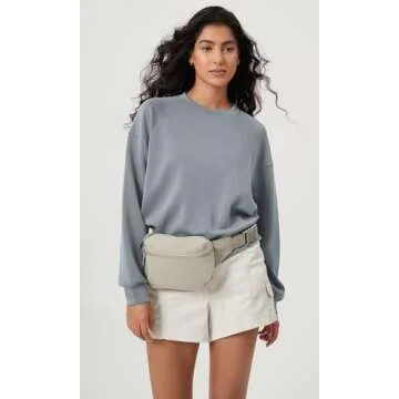 ODODOS 2L Belt Bag for Women Men, Crossbody Fanny Packs with Adjustable Strap Waist Pouch for Workou...