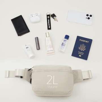 Lightweight ODODOS Belt Bag for Men and Women