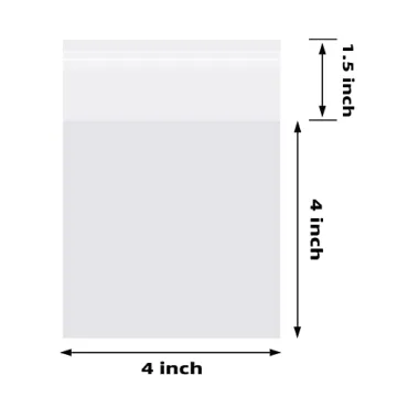 Morepack Self-Sealing Cellophane Bags for Gifts 200 Pack