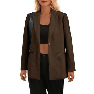 PRETTYGARDEN Women’s Winter Corduroy Blazer Fashion Outerwear