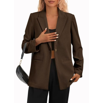 PRETTYGARDEN Women’s Winter Corduroy Blazer Fashion Outerwear