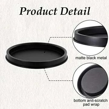 Lobolighting Black Round Coffee Table Serving Tray