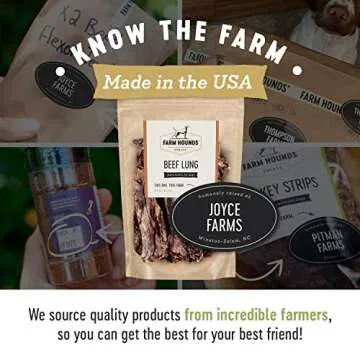 Farm Hounds - Beef Lung - Premium Natural Beef Lung Jerky for Dogs - Made from 100% Humanely Raised Cattle - Organ Treat - Great for Training & Treats - No Added Fillers - Made in USA - 2 oz - 1 Pack