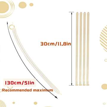 ZBYDNG 260 Balloons Clear, Thickening Long Balloons for Tying Balloon Arch, Twisting Latex Animals Magic Balloons Modeling Skinny Birthday Balloons for Kid‘s Party Wedding Decoartion Supply 100pcs