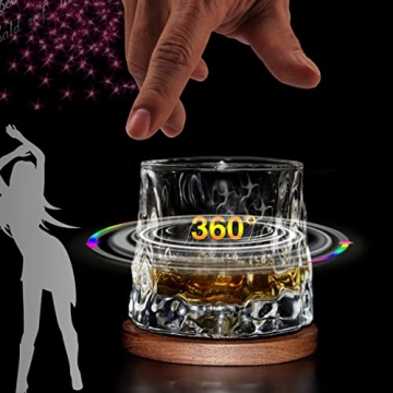 BOLESTA Whiskey Glass Set with Coasters - Perfect Gift