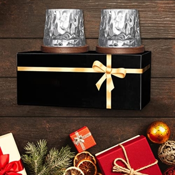BOLESTA Whiskey Glass Set with Coasters - Perfect Gift
