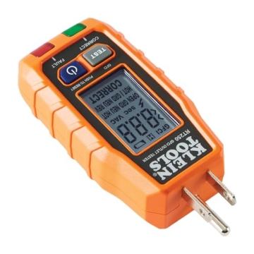 Klein Tools RT250 GFCI Outlet Tester for Safe Voltage Checking