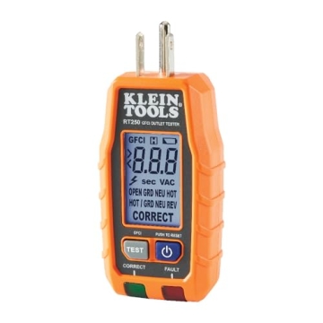 Klein Tools RT250 GFCI Outlet Tester for Safe Voltage Checking