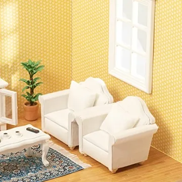 SAMCAMI Miniature Dollhouse Furniture Set - Quality Wooden Toys