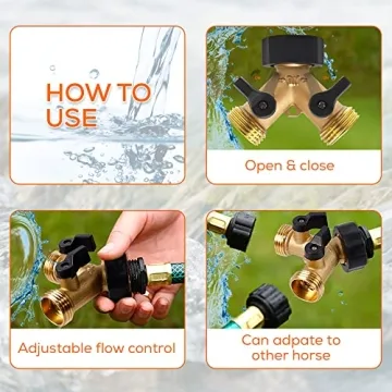 Durable OHROS Garden Hose Splitter for Outdoor Use