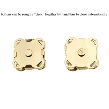 Hahiyo Magnetic Buttons Easy Sew-On Fastener 19.1mm