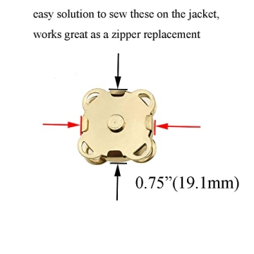 Hahiyo Magnetic Buttons Easy Sew-On Fastener 19.1mm
