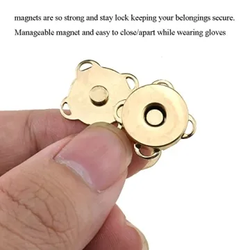 Hahiyo Magnetic Buttons Easy Sew-On Fastener 19.1mm