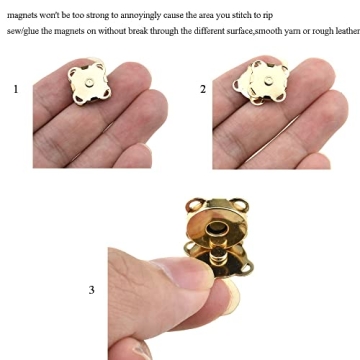 Hahiyo Magnetic Buttons Easy Sew-On Fastener 19.1mm