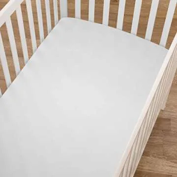 American Baby Company 3 Pack Fitted Crib Sheets 28" x 52", Soft Breathable Neutral 100% Cotton Jersey Sheet, White, for Boys and Girls, Fits Crib and Toddler Bed mattresses