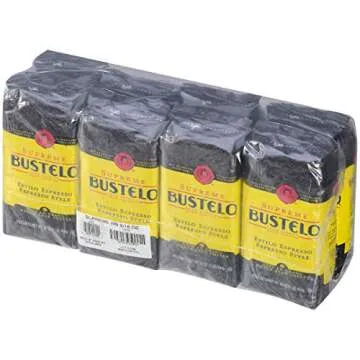 Supreme by Bustelo Espresso Style Dark Roast Whole Bean Coffee, 16 Ounce (Pack of 8)