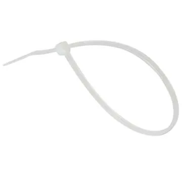 GTSE 14 Inch White/Clear Zip Ties - 100 Pack, 50lb Strength