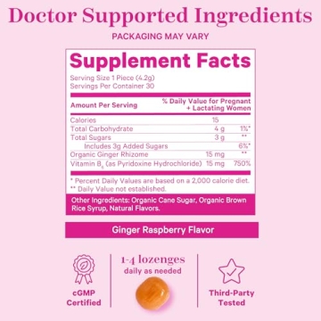 Morning Sickness Sweets - Organic Raspberry Ginger Drops