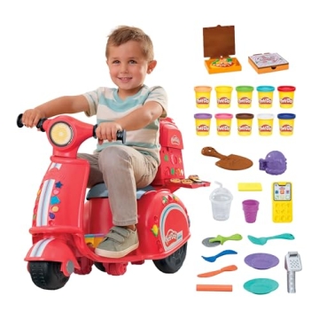 Play-Doh Pizza Delivery Scooter Playset - Imaginative Ride-On Toy for Kids 3+