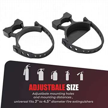 Kemimoto UTV Fire Extinguisher Holder, Adjustable Quick Release Roll Bar Fire Extinguisher Mount compatible with Polaris RZR Can Am X3 compatible with Kawasaki Teryx