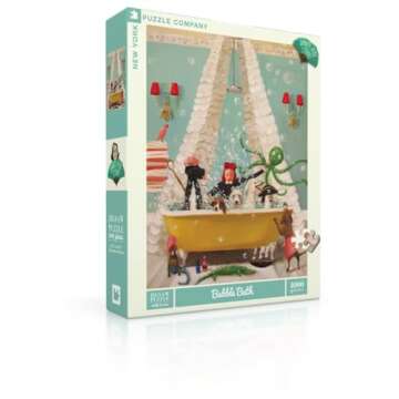 New York Puzzle Company - Janet Hill Bubble Bath - 1000 Piece Jigsaw Puzzle for Family Game Nights by Janet Hill