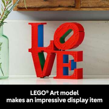 LEGO Art Love Collectible Building Sets - DIY Kits for Adults, Ages 18+ - Crafts for Home Decor & Display - Gift Ideas for Valentine's Day, Birthdays, & More - 31214
