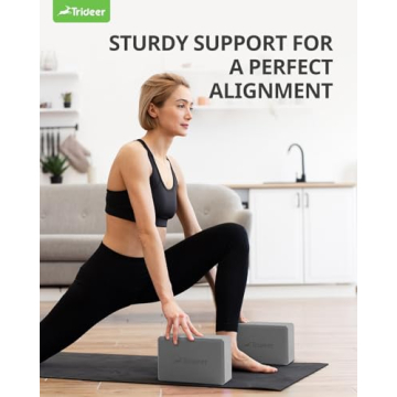 Trideer Yoga Blocks Supportive Lightweight Yoga Accessory