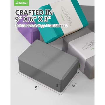 Trideer Yoga Blocks Supportive Lightweight Yoga Accessory