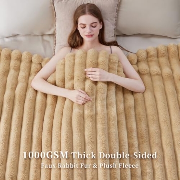 Soft HaloRest Faux Fur Throw Blanket for Cozy Comfort