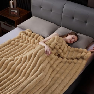 Soft HaloRest Faux Fur Throw Blanket for Cozy Comfort