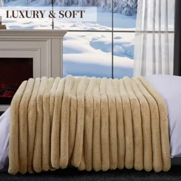 Soft HaloRest Faux Fur Throw Blanket for Cozy Comfort