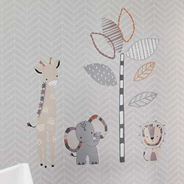 Lambs & Ivy Jungle Safari Wall Decals - Adorable Animal Stickers