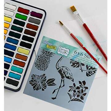 Vibrant Tropical Stencils for Scrapbooking and Card Making