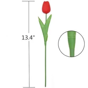 SHINE-CO Artificial Tulips for Home & Party Decor